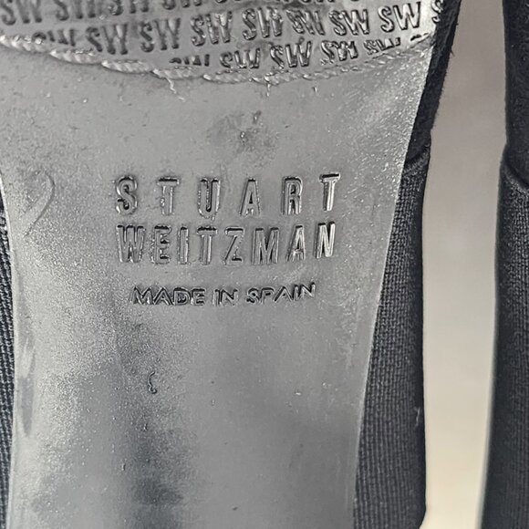 STUART WEITZMAN Kilgore Elastic Straps Suede Platform Ankle Booties - Picture 10 of 10